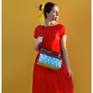 Harveys Seatbelt Minnie Mouse Colorblock Foldover Crossbody  - Retired Print